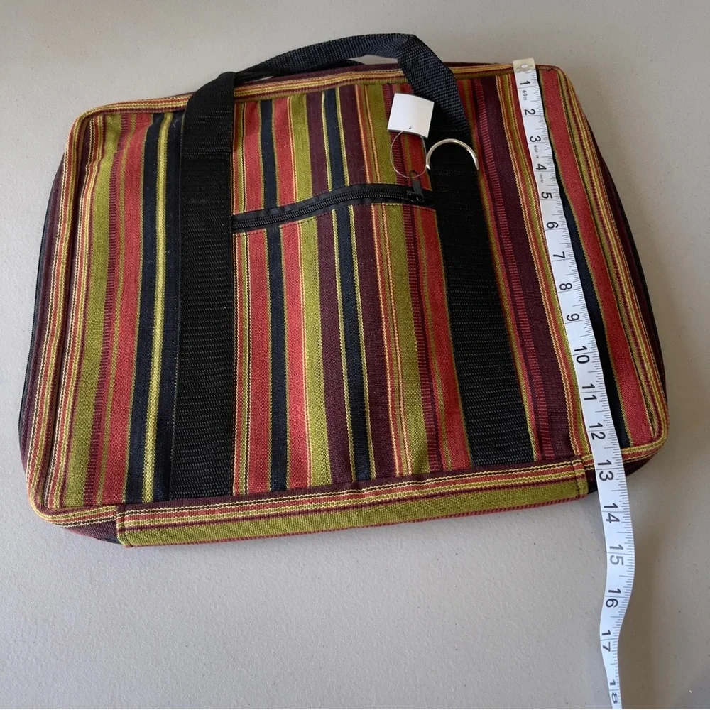 Handmade Stripe Southwestern Briefcase Laptop Bag Made in Guatemala NWT